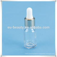 Clear Glass dropper bottle with golden dropper cap